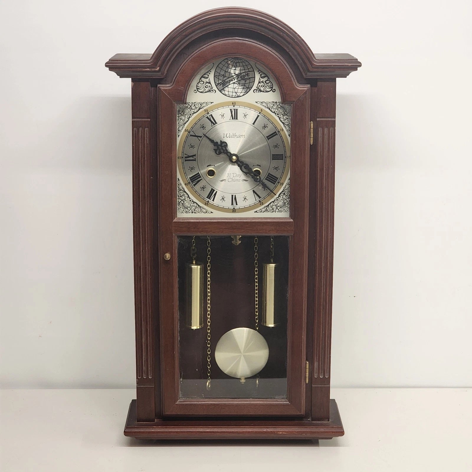 Vintage Waltham Tempus Fugit pendulum wall clock

