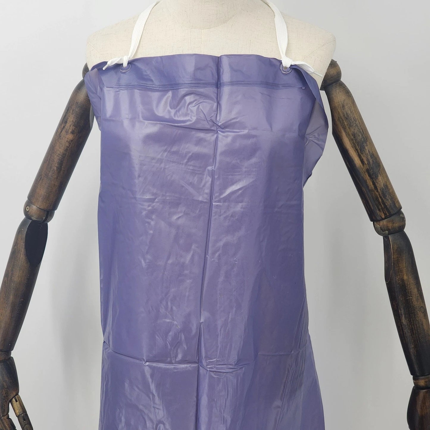 Translucent vinyl bib apron water repellent for dishwashing or work use