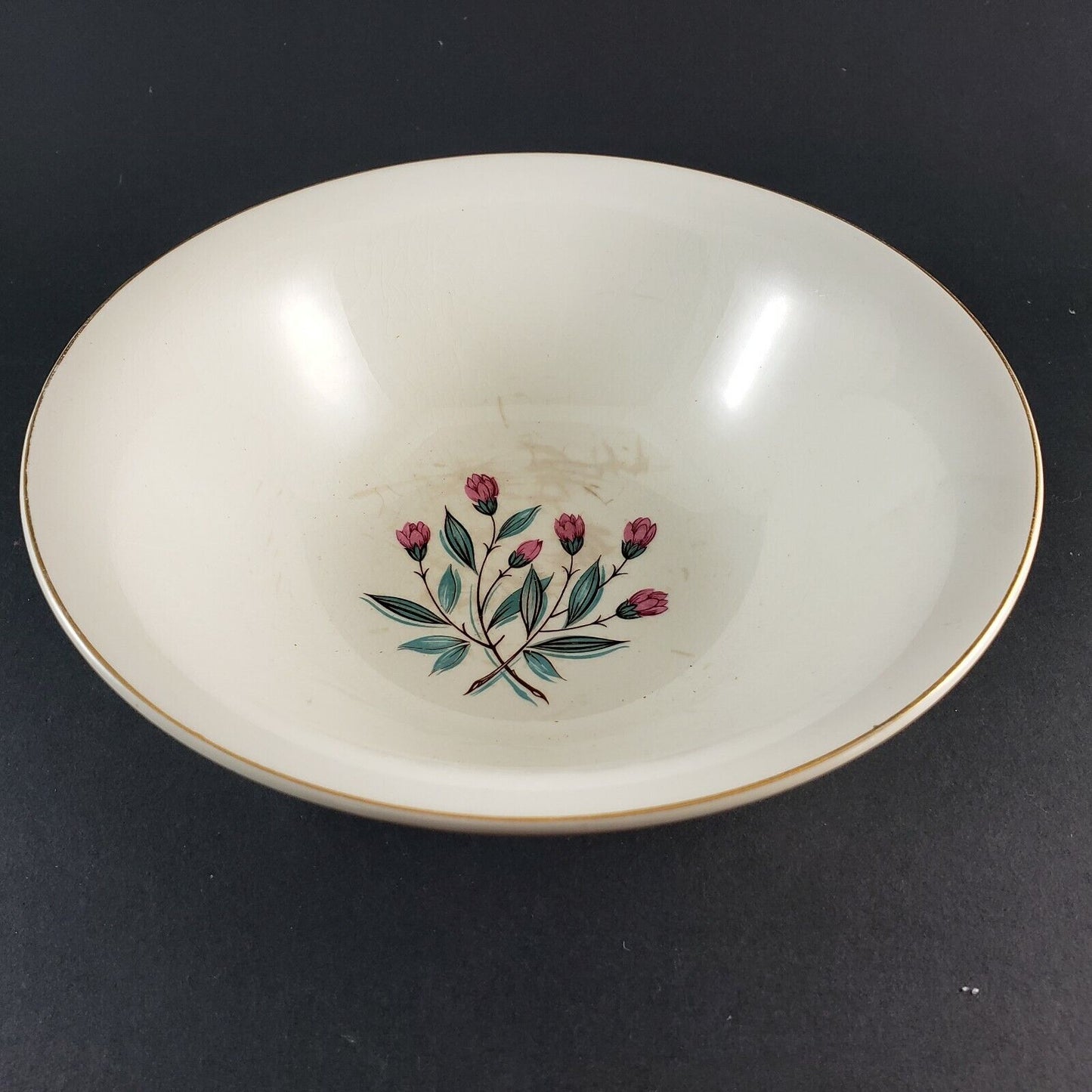 Wedgwood Pink Hope vegetable bowl gold rim