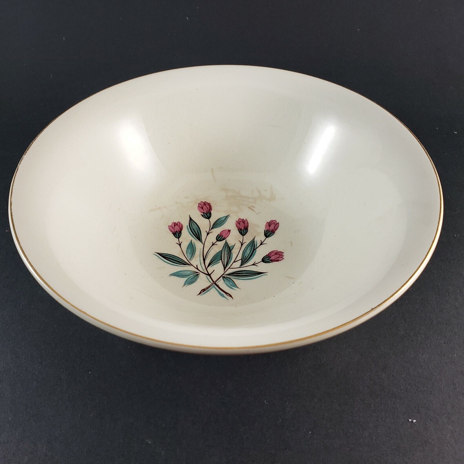 Wedgwood Pink Hope vegetable bowl gold rim
