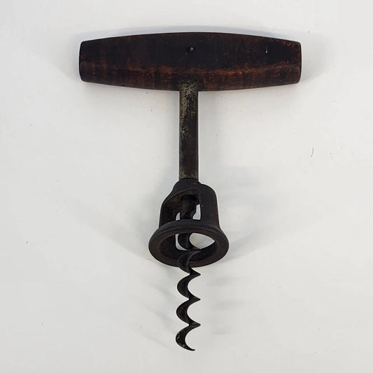 Antique Williamson's wood handle boot lever corkscrew opener