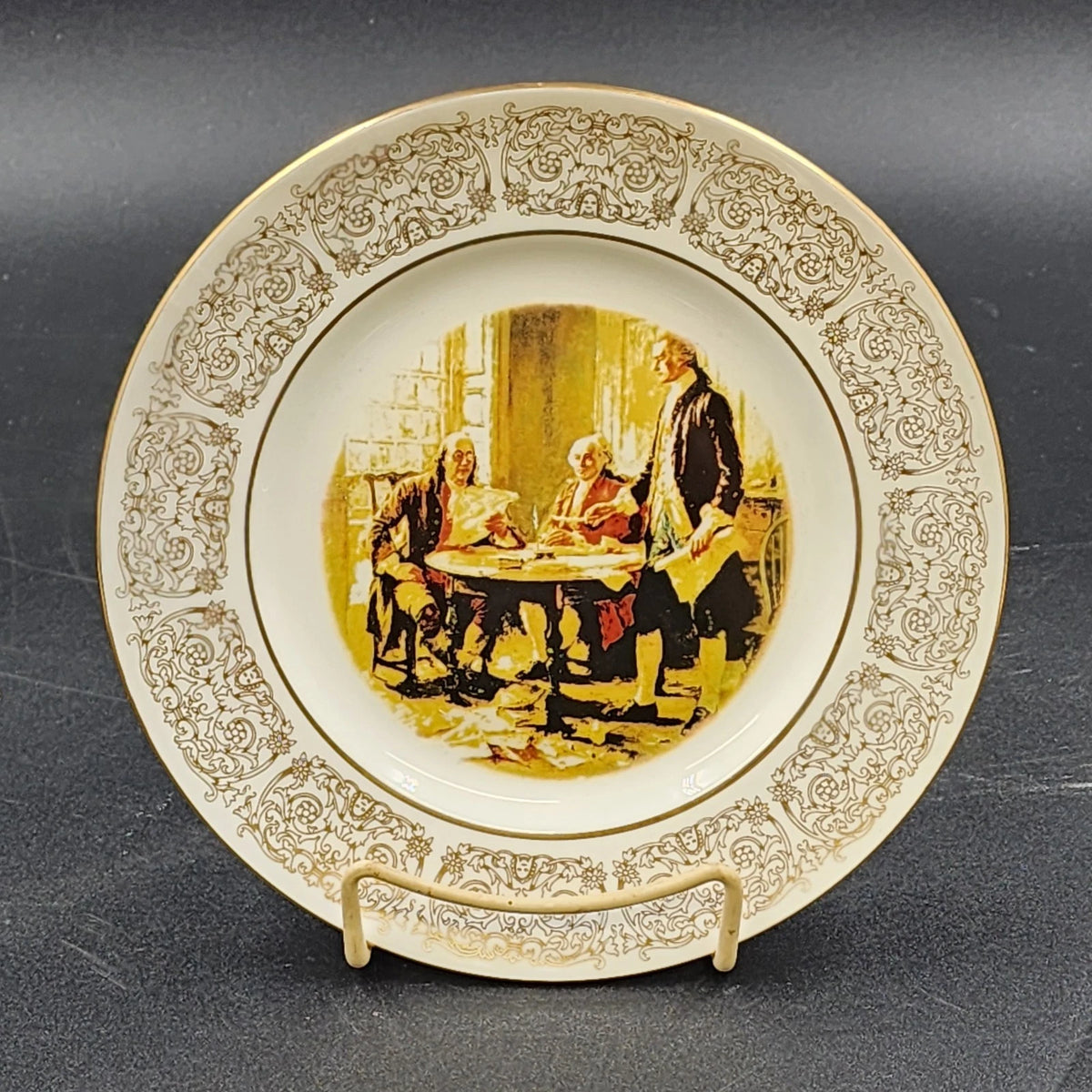 Wittnauer Drafting the Declaration of Independence bone china collector plate