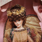 Maryse Nicole's Celeste Angel of Good Will Porcelain Doll Coral Gold Wings Beads