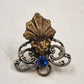 Jewelry Lot 2 pc Brooch Gold Tone Angel Lapel Pin & Rhinestone Angel Pendant