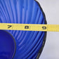 Arcoroc France Cobalt Blue Scalloped Swirl Glass Serving Bowl 9 Inch Diameter