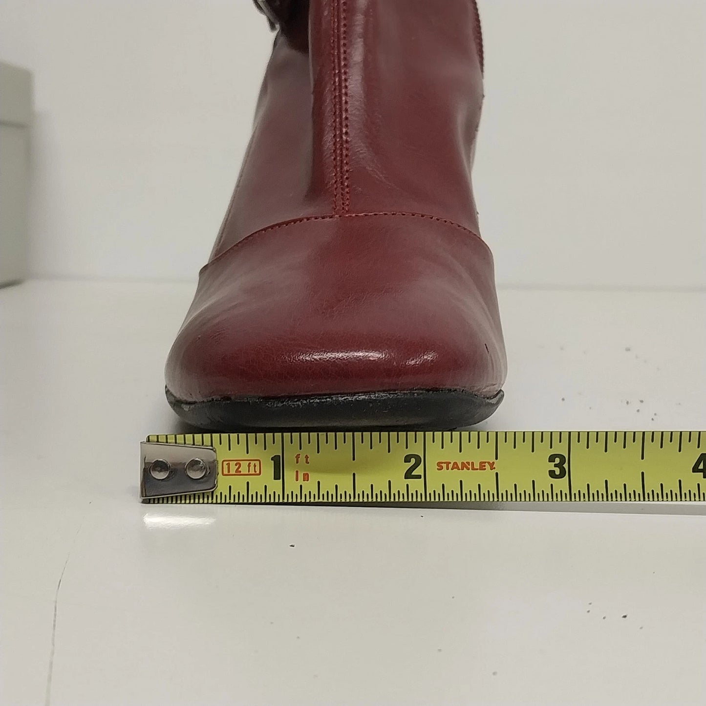 Studio Works Millie Red Leather Ankle Boots Womens 8M Slouchy