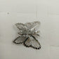 Monet Silver Tone Wire Small Butterfly & Gold Pink Butterfly Stick Pin Brooch