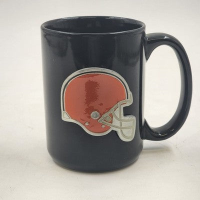 Cleveland Browns Black Coffee Mug Cup Large Helmet Logo NFL Football Team Gift