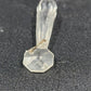 6 Rock Icicle Spear Crystal Plastic Chandelier Prisms 2" Ocatagon Accent & Wire