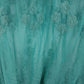Zacin Women's Green Lace Mesh Tunic Blouse Long Sleeve Lined Top Size Large