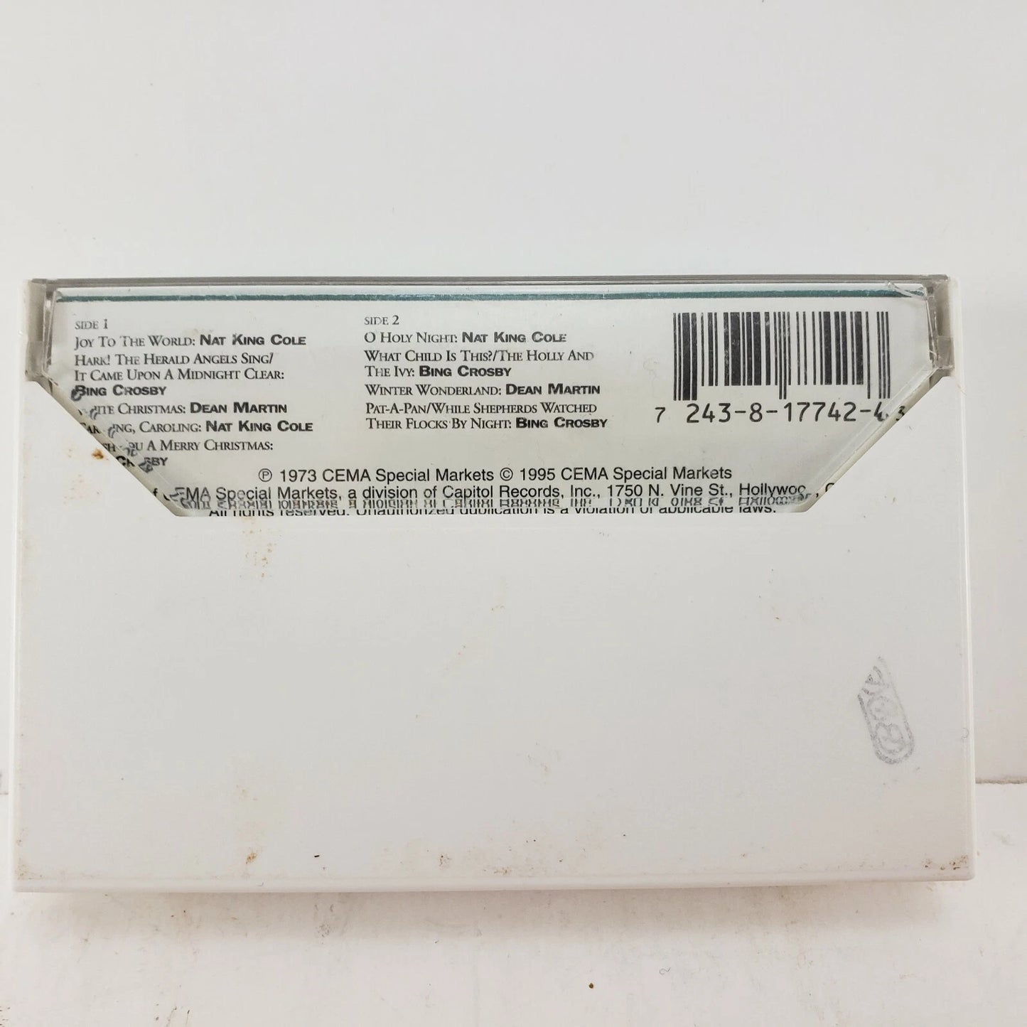 Christmas with Bing Crosby Nat King Cole Dean Martin Cassette White Christmas