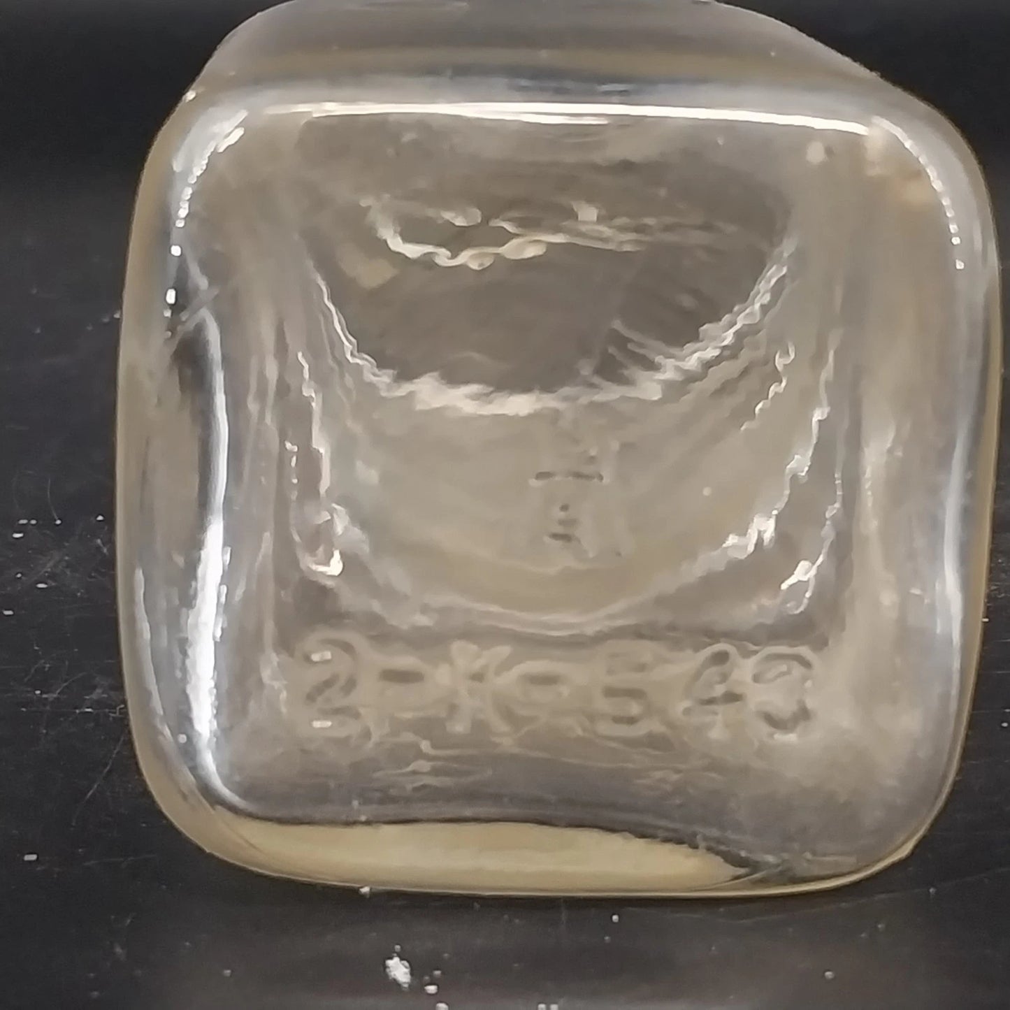 Hazel Atlas Half Pint Square Canning Jar Wire Bail Lid Clear Glass 5" Vintage