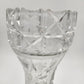 Imperlux Germany 12"x5" Lead Crystal Vase Flared Hand Cut Floral VTG Glass