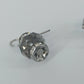 Silver Tone Clear Faceted Glass Crystal Rhinestone Dangle Drop Earrings Vintage