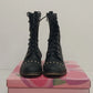 Via Pinky Annika Black Combat Boots Womens 8 Gold Studded