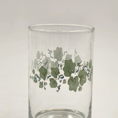 3 Corelle Callaway Green Ivy 6oz Glassware Juice Corning 4" USA