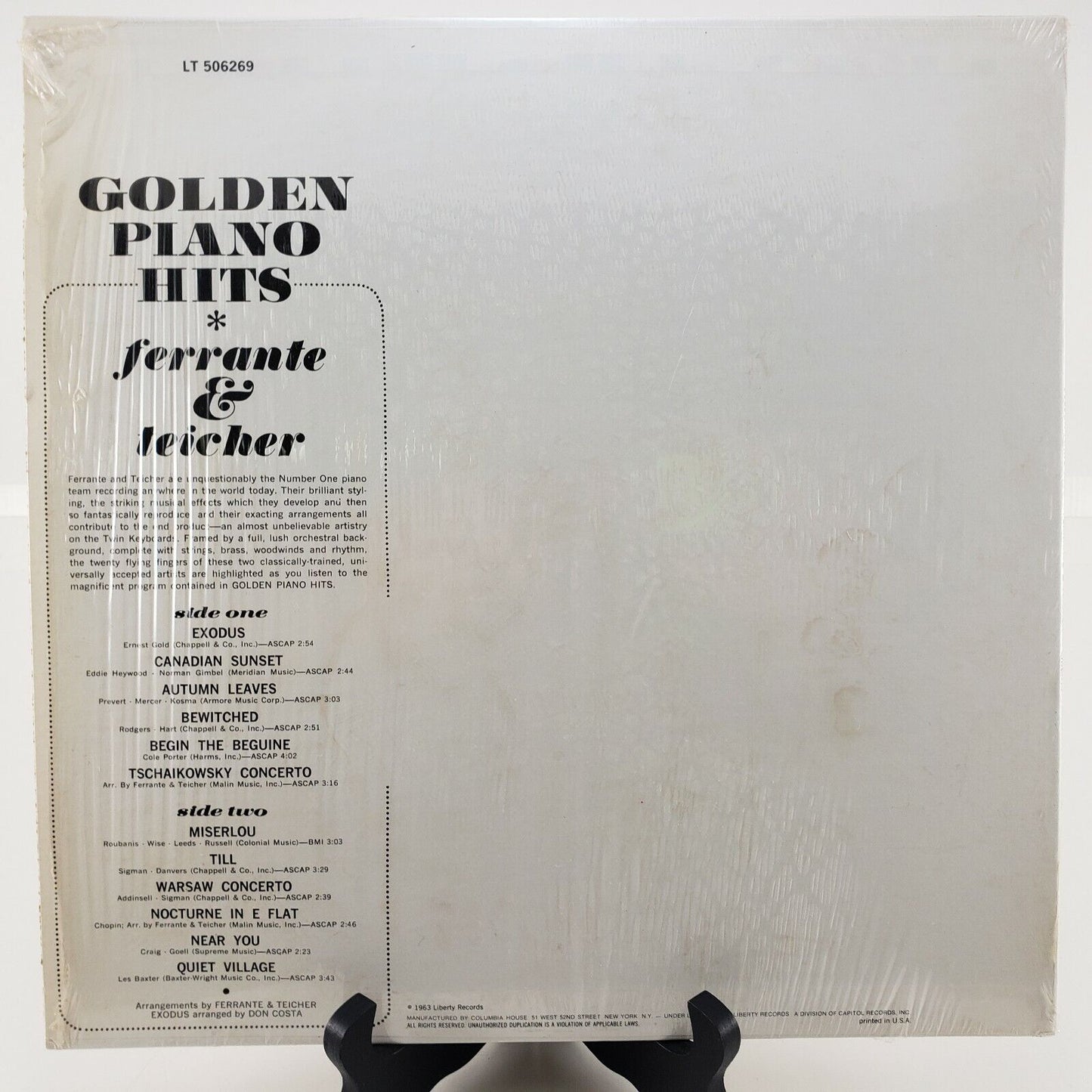 Ferrante & Teicher Golden Piano Hits LP vinyl record album 1962 LT506269 Stereo