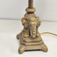 Berman Artisan Elephant Table Lamp 22" Tall Cast Base Cloth 8" Shade w Prisms