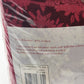 December Home Fabric Tablecloth Oblong Red Damask Poinsettia Motif 60"x102" NEW