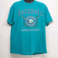 Players by Van Heusen Baseball Americas Game Blue Turquoise Shirt XL 100% Cotton