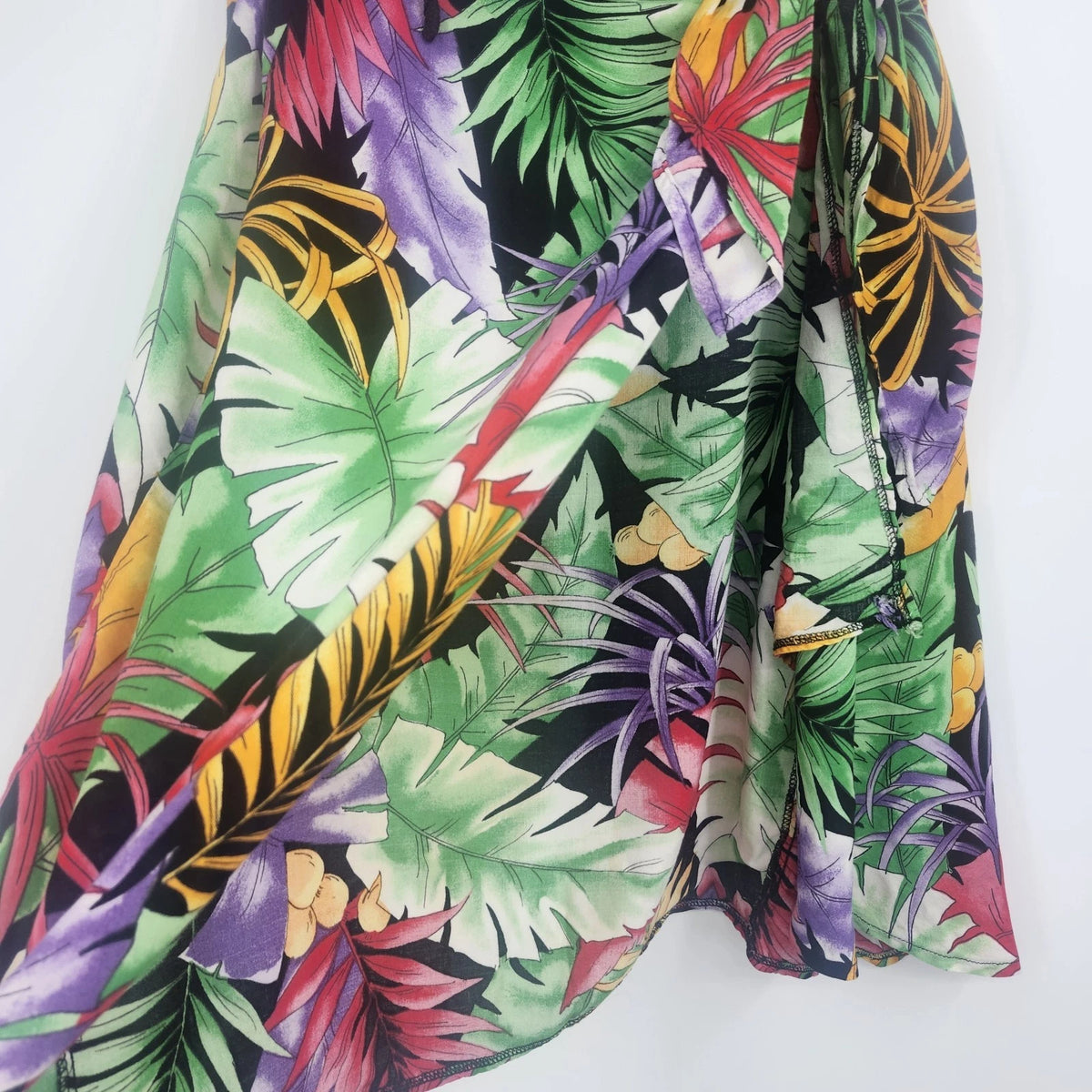 California Krush Tropical Wrap Skirt Women's Medium Rayon Floral 90s Vtg Mexico