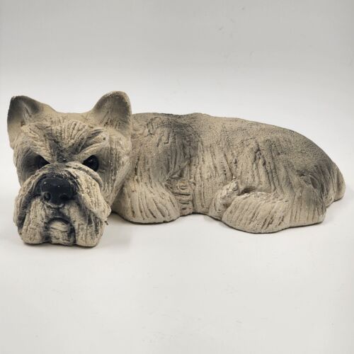 Schnauzer Dog Outdoor Concrete Statue Fireplace Hearth Designers Collection 1978