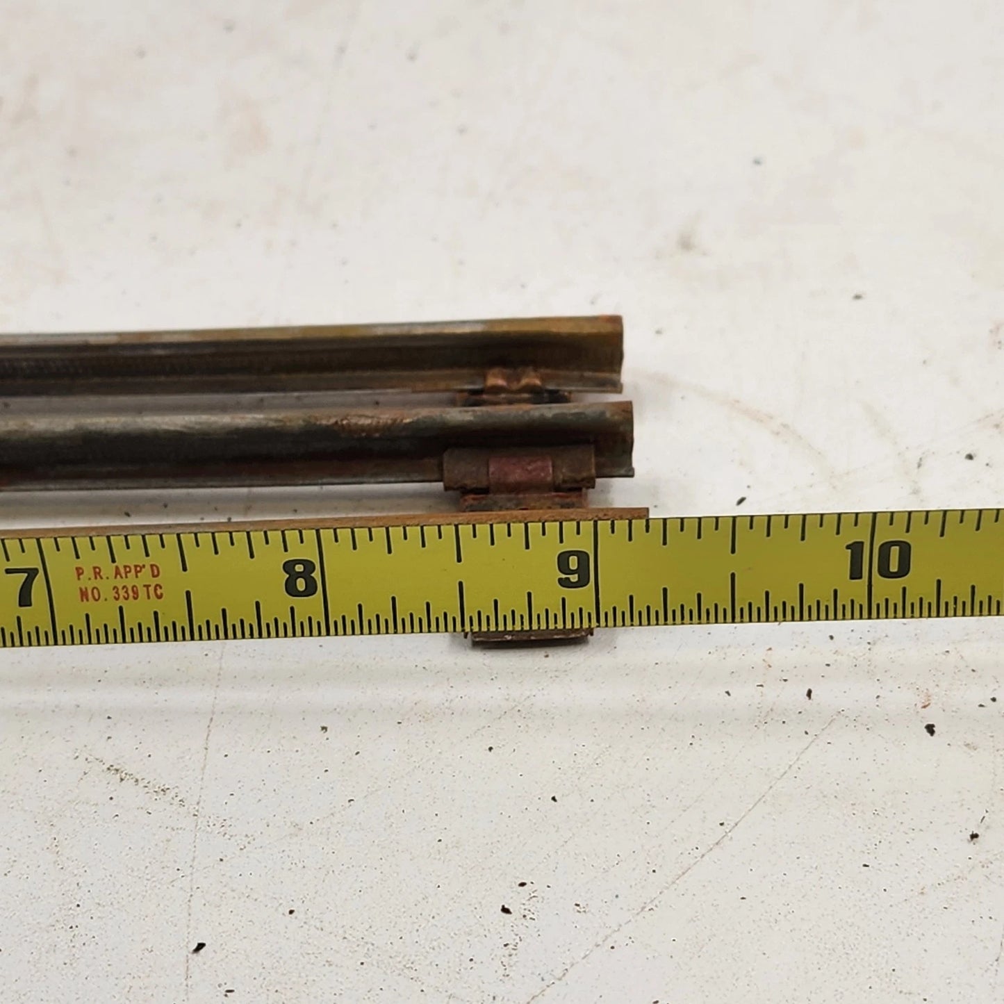 11 Model Train Train Tracks O-27 Gauge Straight 8 7/8" Long w Silver Ties Rusty