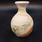 Nemadji Indian Pottery Bud Vase Orange Brown Green Marbled Clay Swirl 4" Vintage