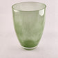 Large Green Hurricane Blown Glass Vase Bowl Candle Holder 7¼" Diameter x 10"