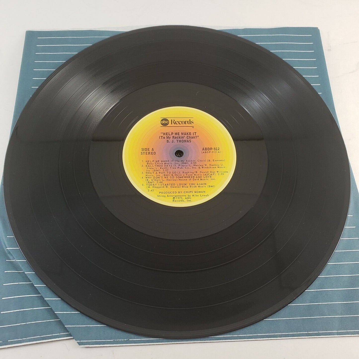 HELP ME MAKE IT To My Rocking Chair by BJ Thomas ABC Records Vinyl LP 1975 Demo