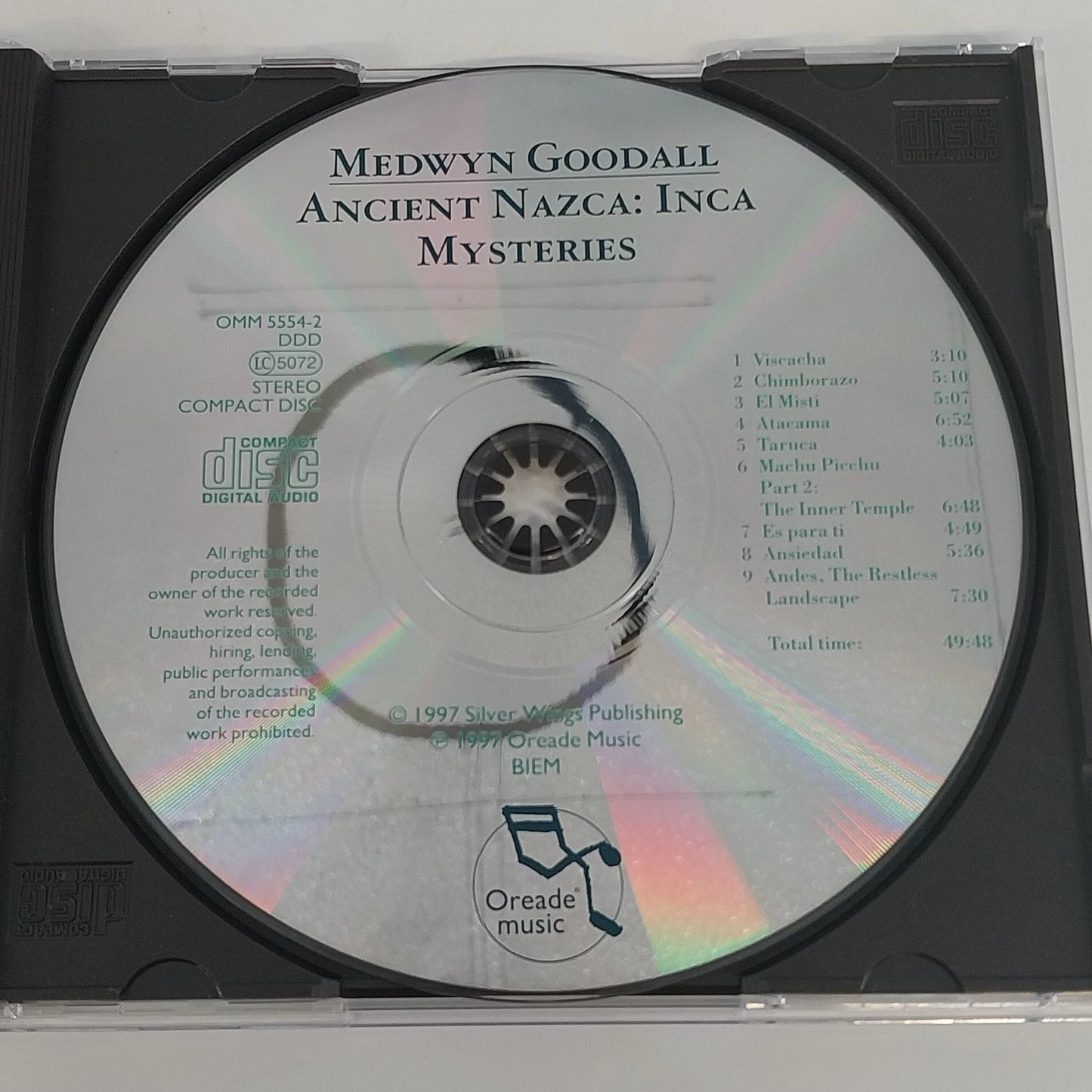 Medwyn Goodall Ancient Nazca Inca Mysteries CD Oreade Music New Age 1997