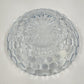 Vintage Anchor Hocking Sapphire Blue Bubble Glass Serving Bowl – 8" Round Clear-Shaded Crystal – Mid-Century Textured Decorative Dish