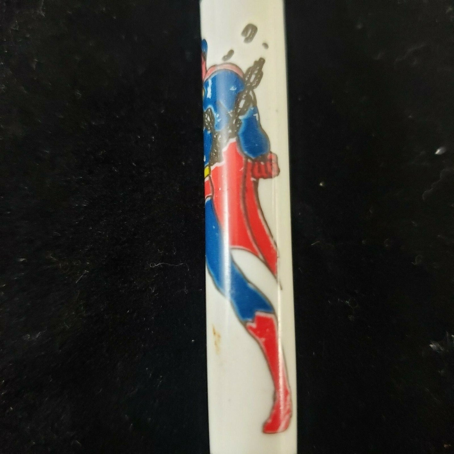 DC Comics Superman Click Pen 1978 Red White Blue (Does NOT WRITE) Needs ink 5"