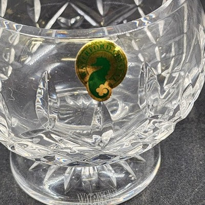Open Sugar Bowl Waterford Lismore Footed Signed Elegant Crystal Glass