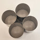 4 Baking Molds Cake Stacks Round Stainless Steel 4" Tall x 3" Across Vintage