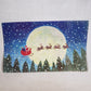 Christmas Doormat Santa Sleigh Reindeer Royal Full Moon Night Sky 30x18 Non-Slip