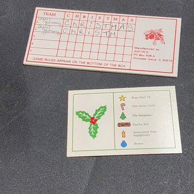 Christmas Trivia Card Game History by Tis the Season 1800 Questions USA 1996