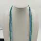 Set 4 Acrylic Small Blue Green Beaded 17" Long Necklace Women's Bohemian Jewelry