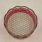 Manhattan Ruby Rose Powder Jar 1902 US Glass Cranberry Vanity Box Antique EAPG