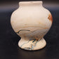Vintage Nemadji pottery pedestal vase with marbled swirl pattern