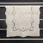 White Embroidered Cutwork Scalloped Rectangle Doily Placemat Table Runner Linen