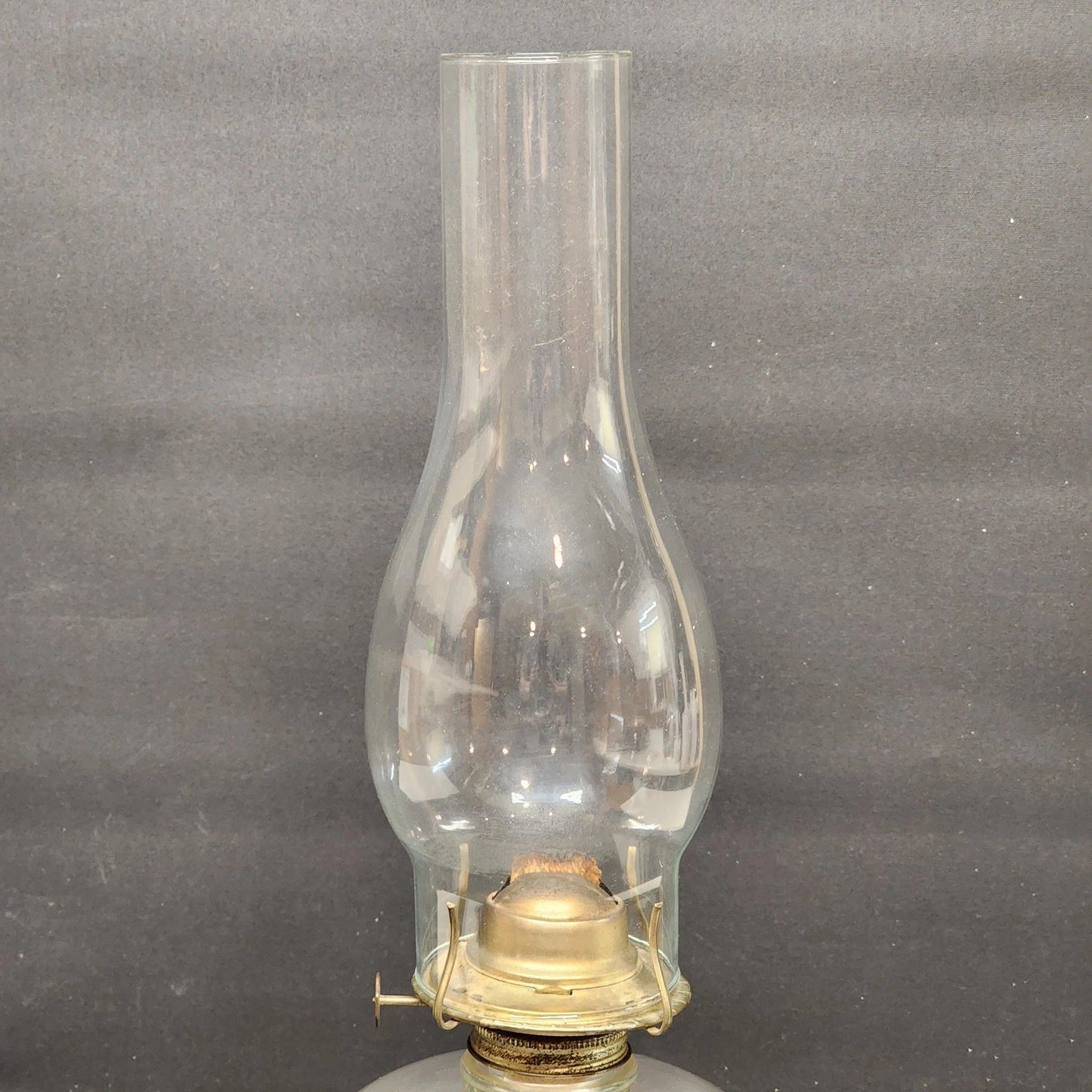 Hurricane Kerosene Oil Lamp Plume Atwood Eagle Clear Glass Chimney 19.75"h Vtg
