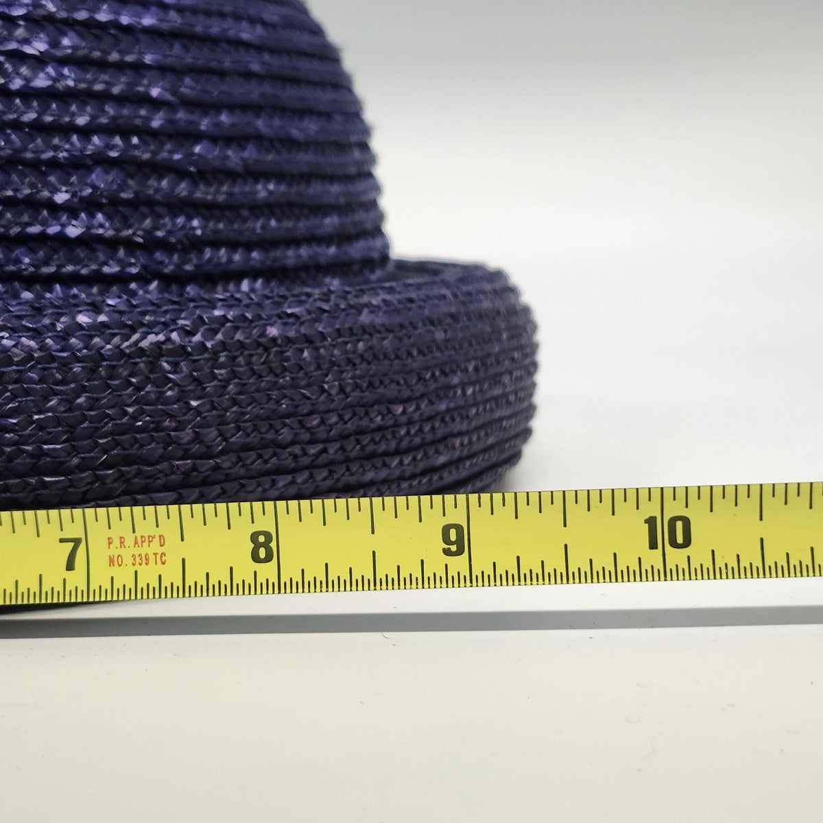 Purple Straw Bowler Cloche Hat Women's One Size Rolled Brim Summer Sun Hat