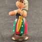 Original Erzgebirge Woman Figurine Carrying an Umbrella Germany Hand Painted