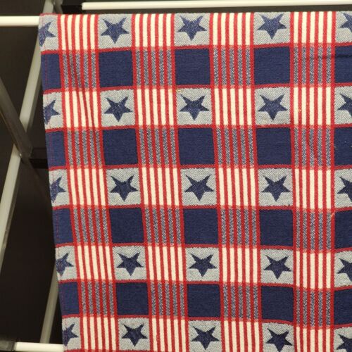 Red White and Blue Table Runner With Stars Design July 4th Themed 90 x 20 in