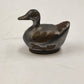 3 pcs Pewter & Brass Duck Family Large & Small Trinket Box Dish 1990s China