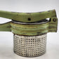 Green Metal Potato Ricer Masher Press 11.5 in Rustic Farmhouse Kitchen Vintage