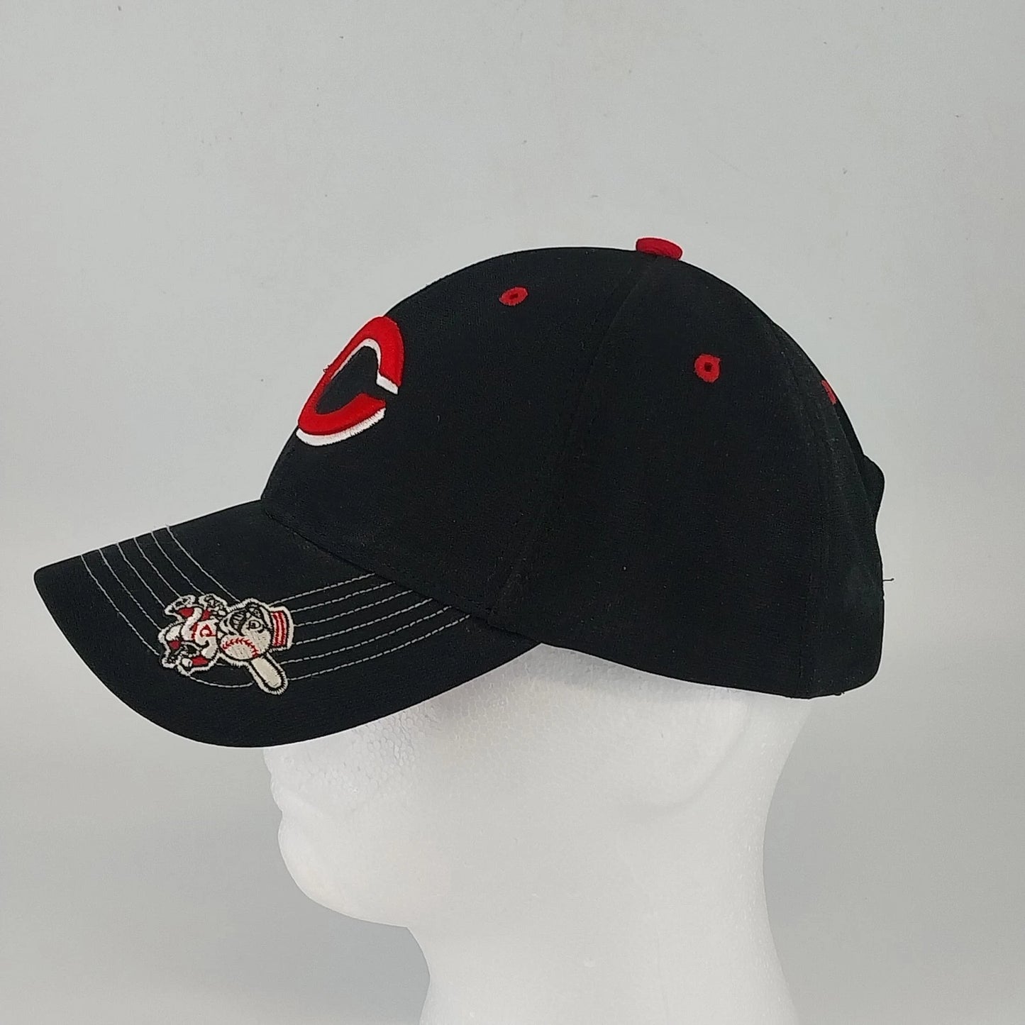 Cincinnati Reds Mr Redlegs Hat Black Adjustable MLB Fan Favorite Cap Adjustable