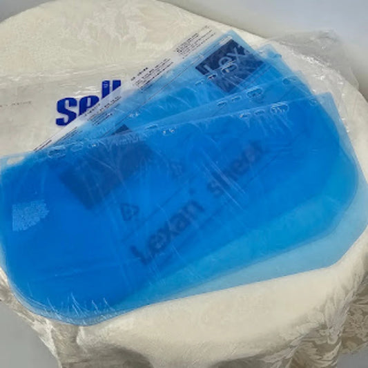 Industrial Face Shield Replacement clear plastic Lot 6 Various Safety Gear NOS