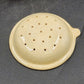 Ceramic Grease Drippings Jar w Lid Strainer Mushroom Homemade Pottery 1981 Vtg